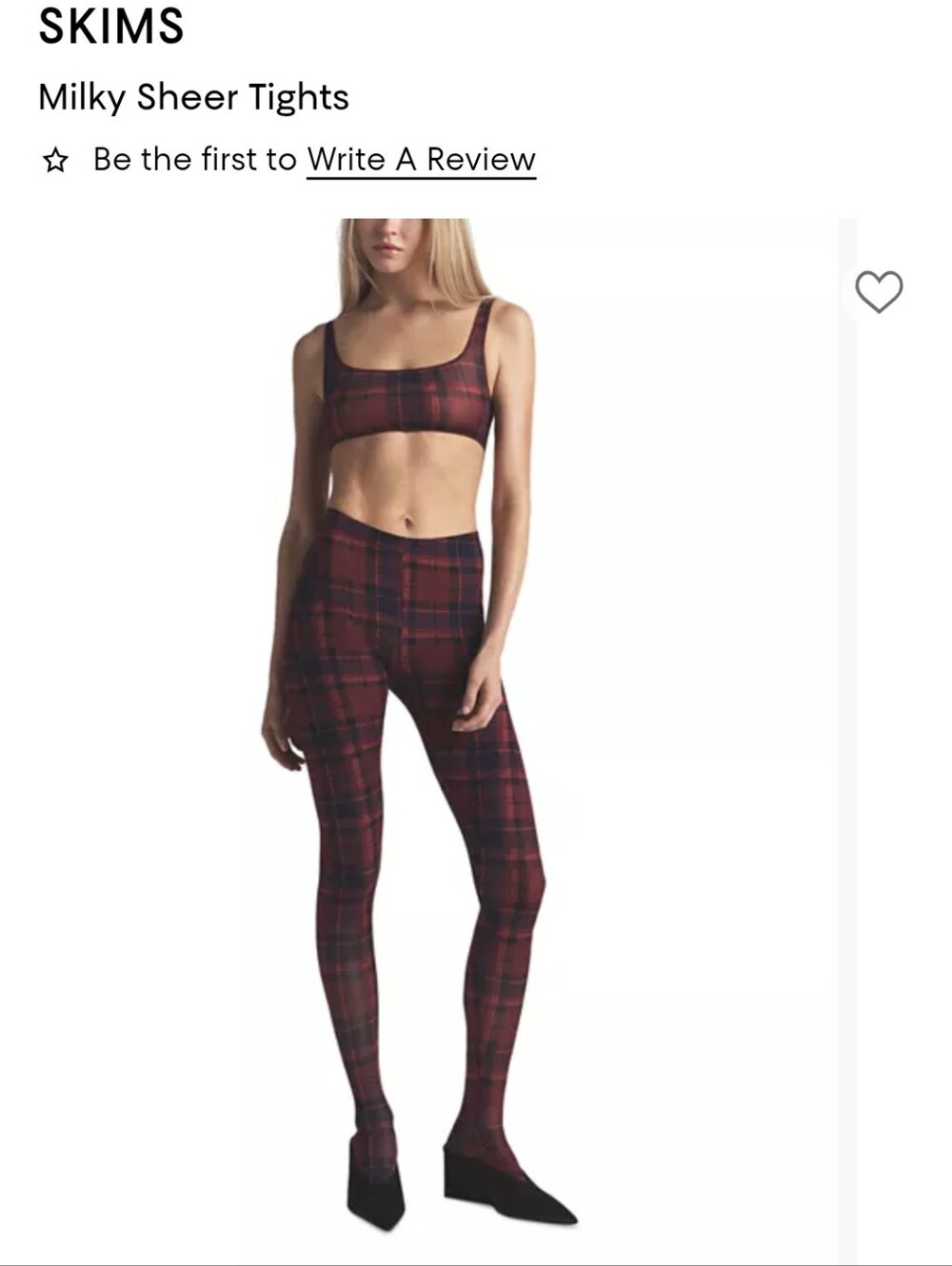 skims plaid stockings